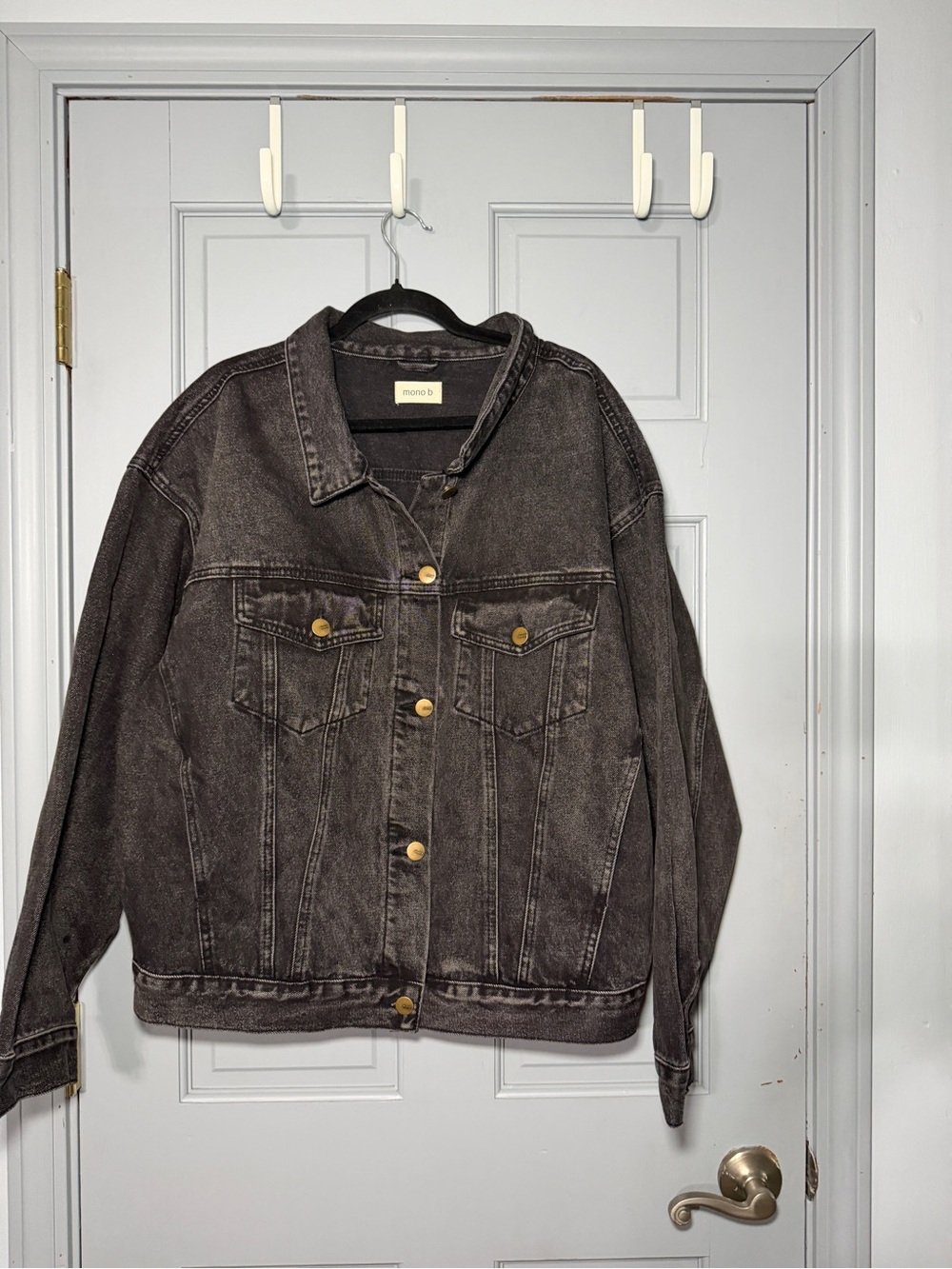 Mono B Washed Black Denim Jacket